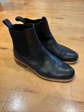 Nisolo Women’s Black Leather Chelsea Boots - Classic Slip-On Style